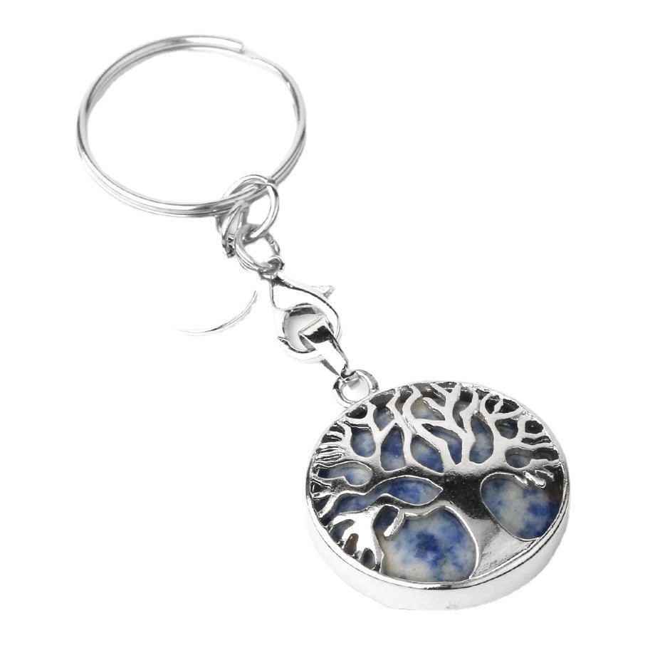 Wholesale Life Tree Pendant Stone Keychain